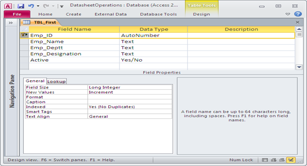 To perform operations on selected records of a datasheet Fig:1.1