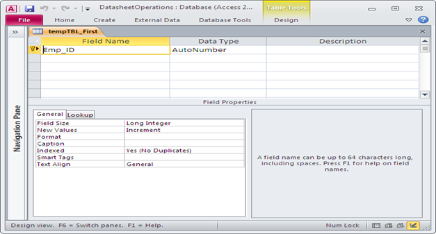 To perform operations on selected records of a datasheet Fig:1.2