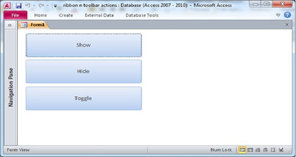 How to Hide and Unhide Ribbon and Toolbar using VBA Fig-1.1