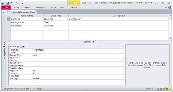 How to create Composite Unique Index Fig-1.1