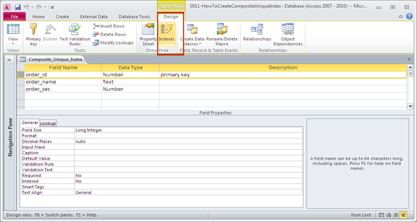 How to create Composite Unique Index Fig-1.2