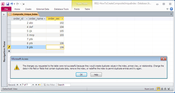 How to create Composite Unique Index Fig-1.5