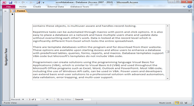 Use mouse wheel scrolling within text box in Access VBA Fig-1.3