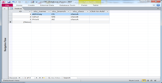 Import data from CSV file to Microsoft Access Fig-1.9