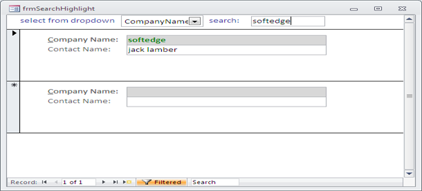 Highlight text in Access textbox using VBA  Fig-1.4