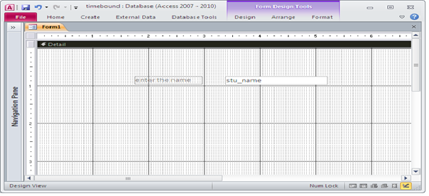 Enable and disable Microsoft Access Form control using VBA Fig-1.2