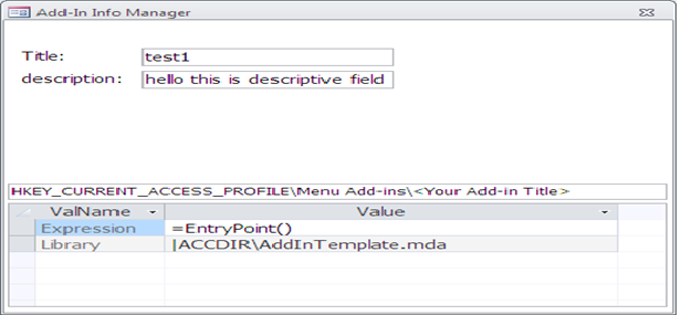 Create add ins in MS Access Fig-1.3