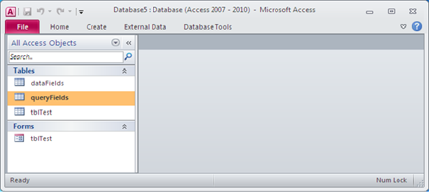 Integrate Microsoft access with InfoPath 2010 Fig-2.1