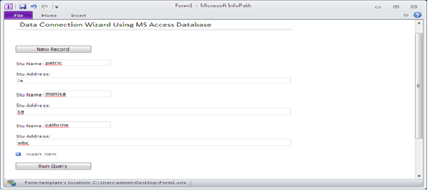 Integrate Microsoft access with InfoPath 2010 Fig-1.7