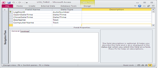 How to make log file in MS Access VBA Fig-1.1