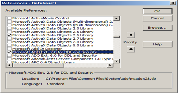 Create Composite unique index using VBA code. Fig-1.1