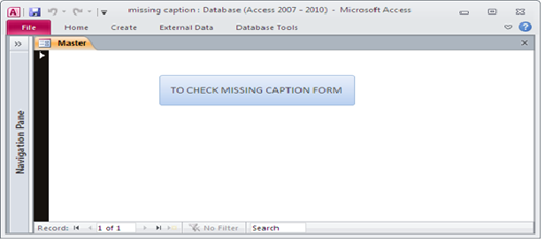 MS Access VBA code for set the Form caption. Fig-1.1