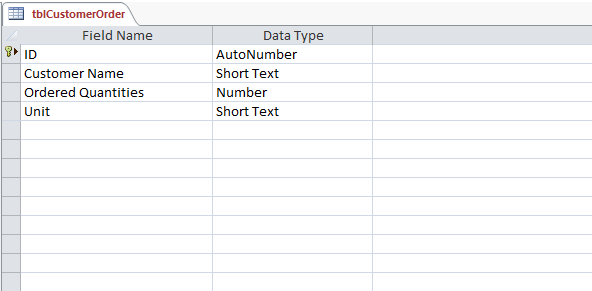 Creating form controls using MS Access VBA coding. Fig-1.2