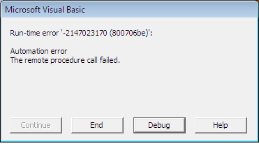 MS Access VBA run time automation error 2147023170 Fig-1.1